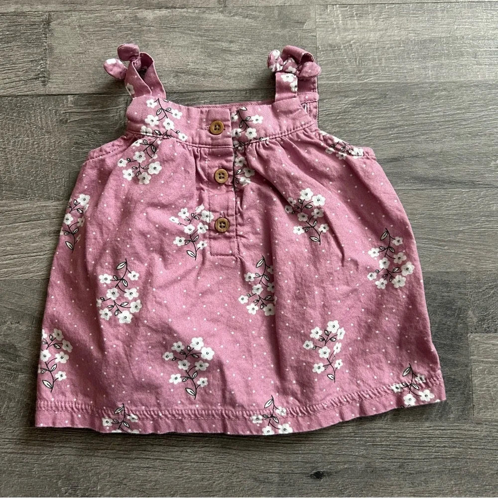 Carter's Baby Girl 2-Piece Floral Button Front Top & Diaper Cover 6M